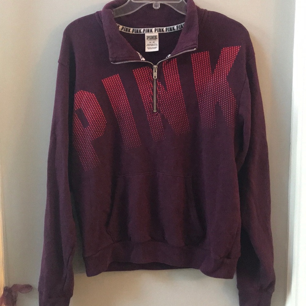 PINK QUARTERZIP SWEATSHIRT